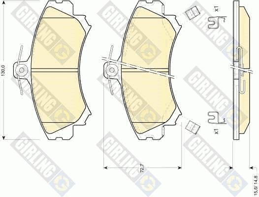 Brake Pad Set, disc brake (6111981)