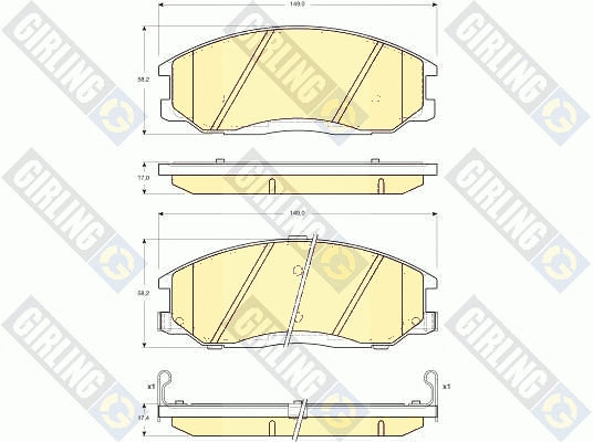 Brake Pad Set, disc brake (6132449)