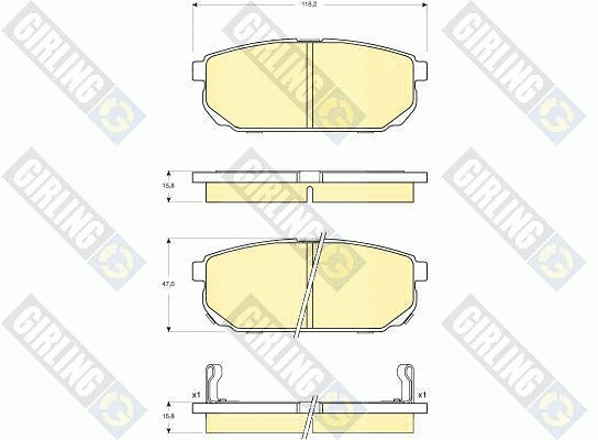 Brake Pad Set, disc brake (6133449)