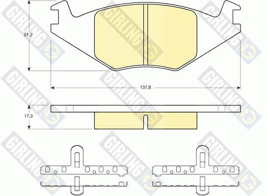 Brake Pad Set, disc brake (6104635)