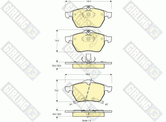 Brake Pad Set, disc brake (6113422)