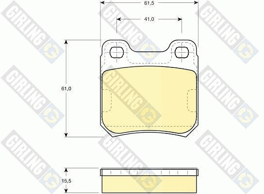 Brake Pad Set, disc brake (6109142)