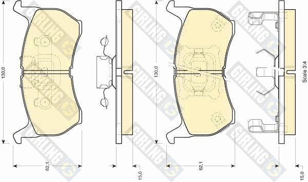 Brake Pad Set, disc brake (6110369)