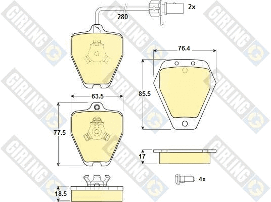 Brake Pad Set, disc brake (6114511)