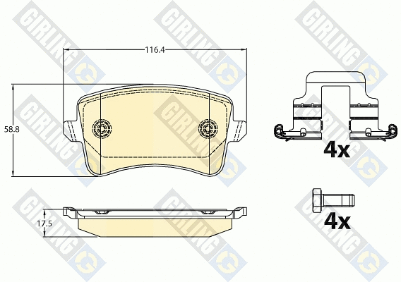 Brake Pad Set, disc brake (6121071)