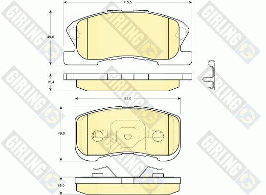 Brake Pad Set, disc brake (6132209)