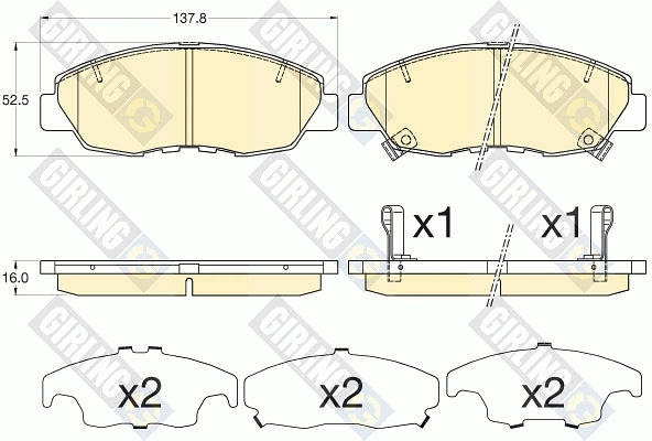 Brake Pad Set, disc brake (6136096)