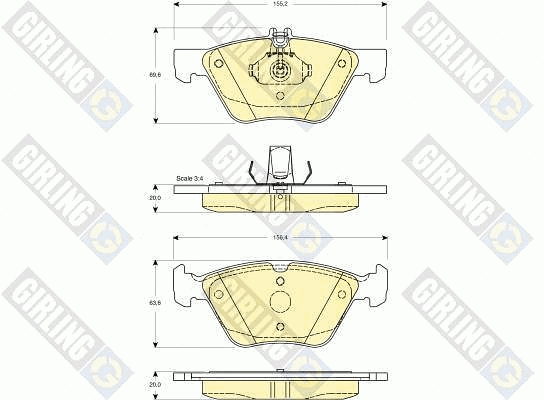 Brake Pad Set, disc brake (6112152)