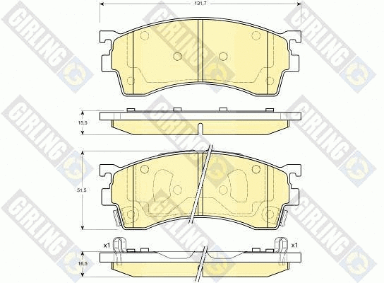 Brake Pad Set, disc brake (6132099)