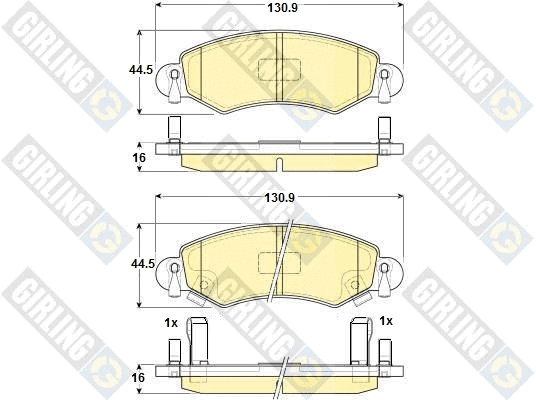 Brake Pad Set, disc brake (6114204)