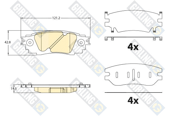 Brake Pad Set, disc brake (6121836)