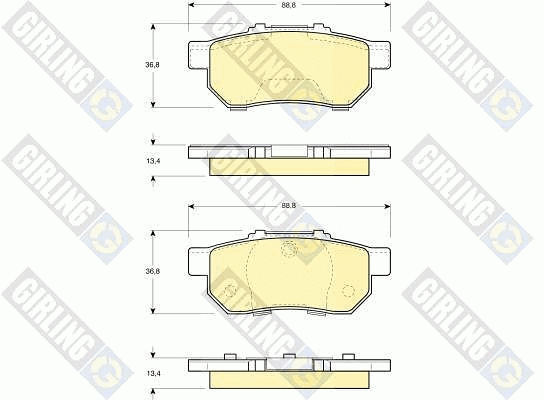 Brake Pad Set, disc brake (6131139)