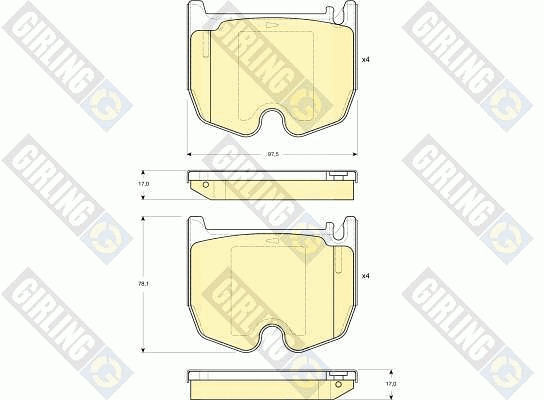 Brake Pad Set, disc brake (6115419)