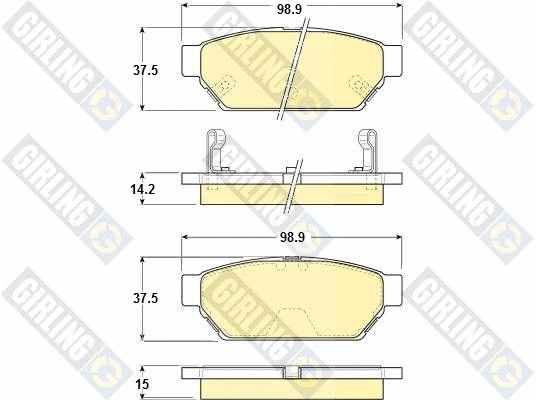 Brake Pad Set, disc brake (6130459)