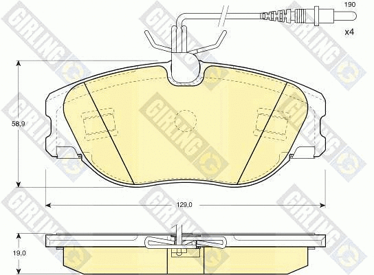 Brake Pad Set, disc brake (6111481)