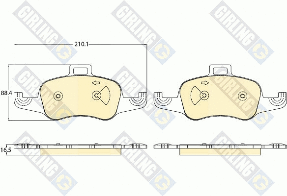 Brake Pad Set, disc brake (6121202)