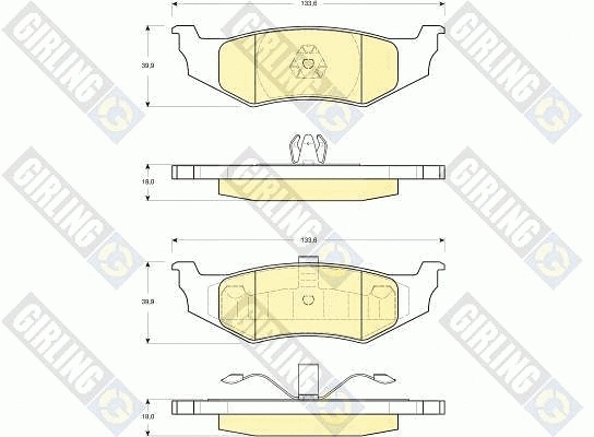 Brake Pad Set, disc brake (6141195)