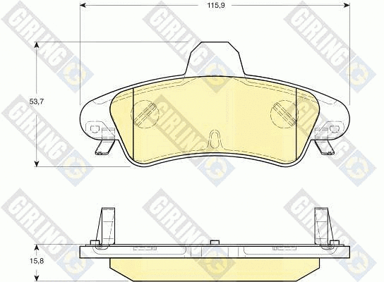 Brake Pad Set, disc brake (6115803)