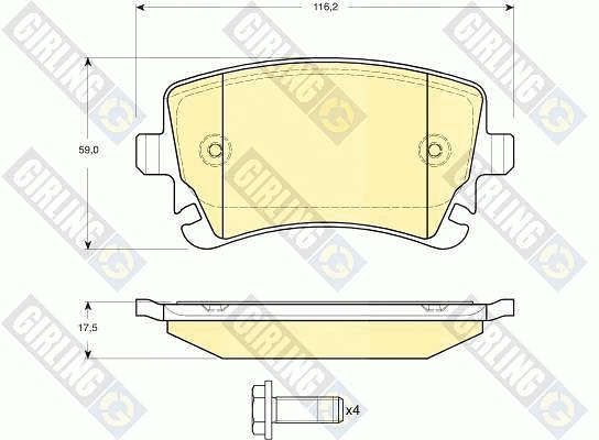 Brake Pad Set, disc brake (6115161)