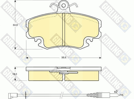 Brake Pad Set, disc brake (6104001)
