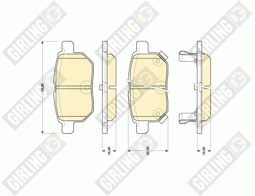 Brake Pad Set, disc brake (6134549)