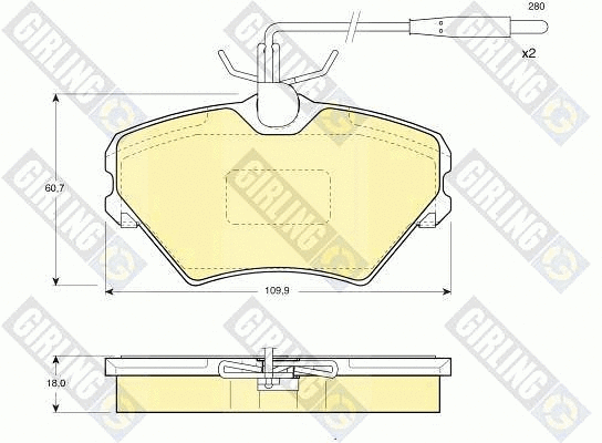 Brake Pad Set, disc brake (6110871)