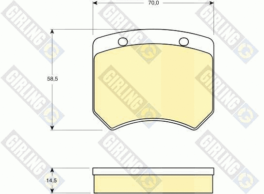 Brake Pad Set, disc brake (6109736)