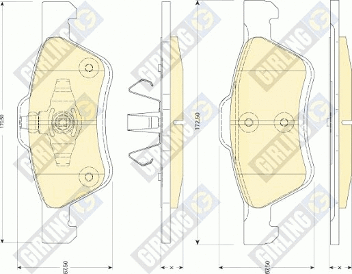 Brake Pad Set, disc brake (6117522)