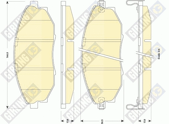 Brake Pad Set, disc brake (6141799)