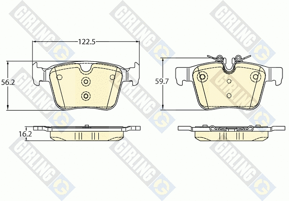 Brake Pad Set, disc brake (6121102)