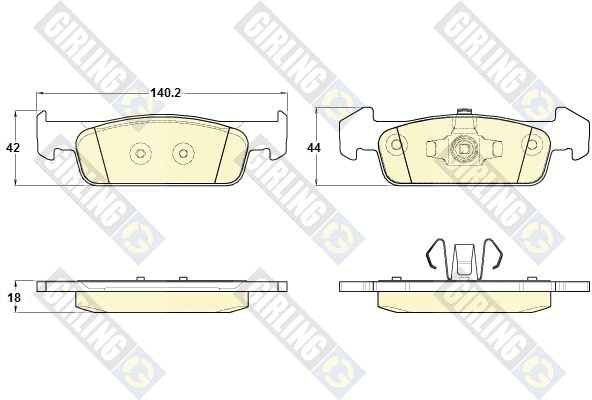 Brake Pad Set, disc brake (6120182)