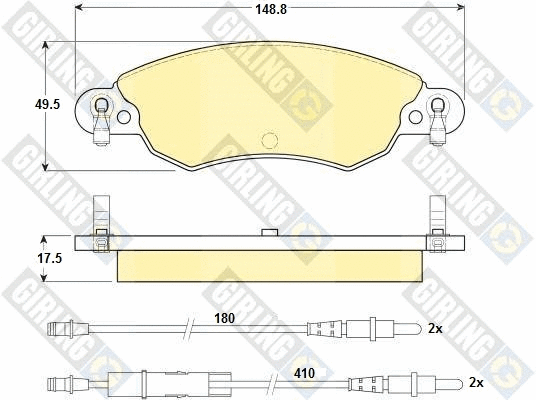Brake Pad Set, disc brake (6114474)