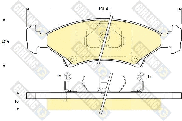 Brake Pad Set, disc brake (6130962)