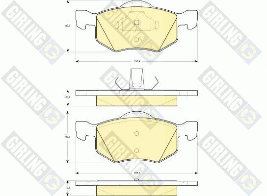 Brake Pad Set, disc brake (6114972)