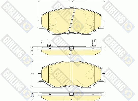Brake Pad Set, disc brake (6133259)