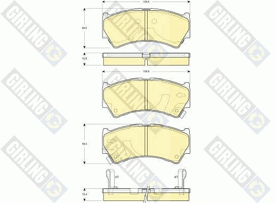 Brake Pad Set, disc brake (6132759)