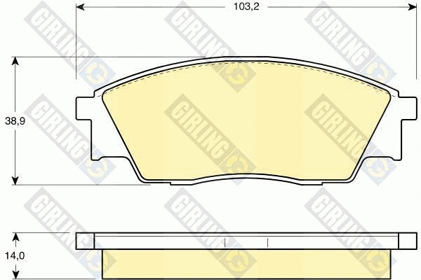 Brake Pad Set, disc brake (6109919)