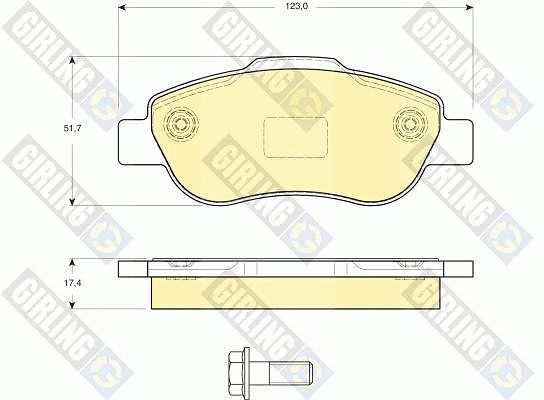 Brake Pad Set, disc brake (6115894)