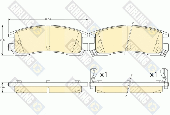 Brake Pad Set, disc brake (6140989)
