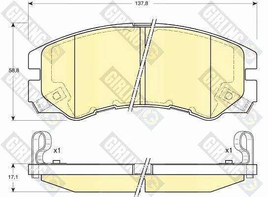 Brake Pad Set, disc brake (6131629)