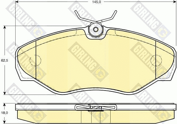 Brake Pad Set, disc brake (6114781)