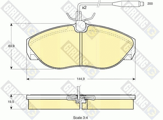 Brake Pad Set, disc brake (6111051)