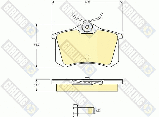 Brake Pad Set, disc brake (6110731)