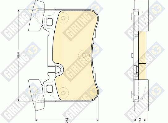 Brake Pad Set, disc brake (6118569)