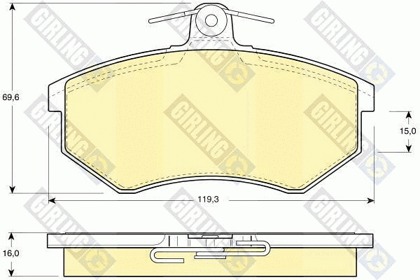 Brake Pad Set, disc brake (6104301)