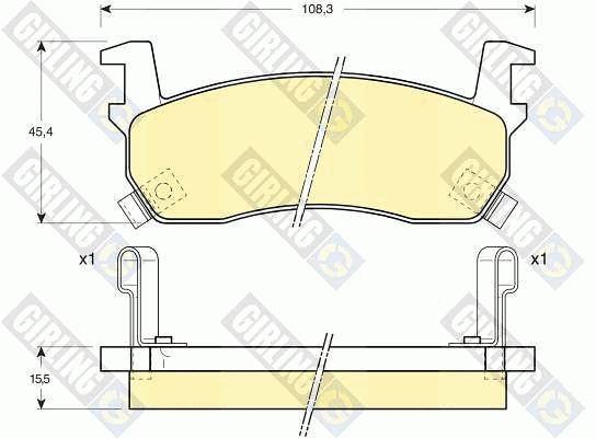 Brake Pad Set, disc brake (6110049)