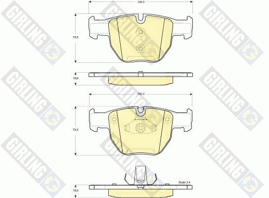 Brake Pad Set, disc brake (6115262)