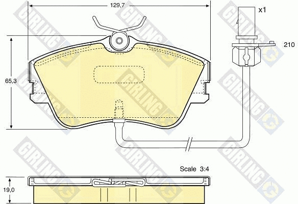 Brake Pad Set, disc brake (6113671)
