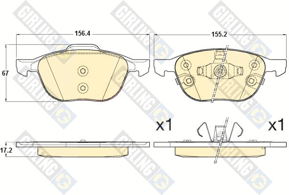 Brake Pad Set, disc brake (6120592)