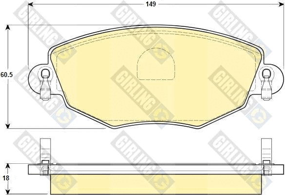 Brake Pad Set, disc brake (6114344)